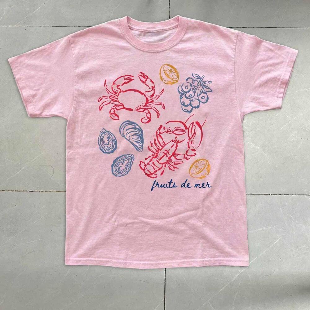 Style French Coastal Seafood Light T-Shirt
